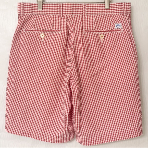 Southern Tide “The Skipjack” Flat Front Seersucker Shorts - Size 32 - Picture 6 of 8
